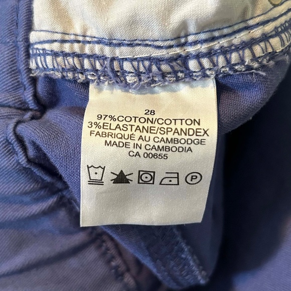 NEW PHOTOS! CAPRIS, TWILL, COOL BLUE, SIZE 28, COTTON BLEND, 5 POCKETS, ELASTIC - Picture 4 of 15